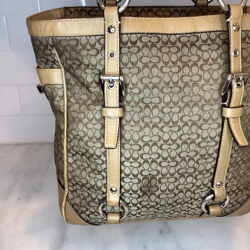 Coach Bag Purse Handbag Signature Mini C Jacquard EW Gallery Tote Pocketbook